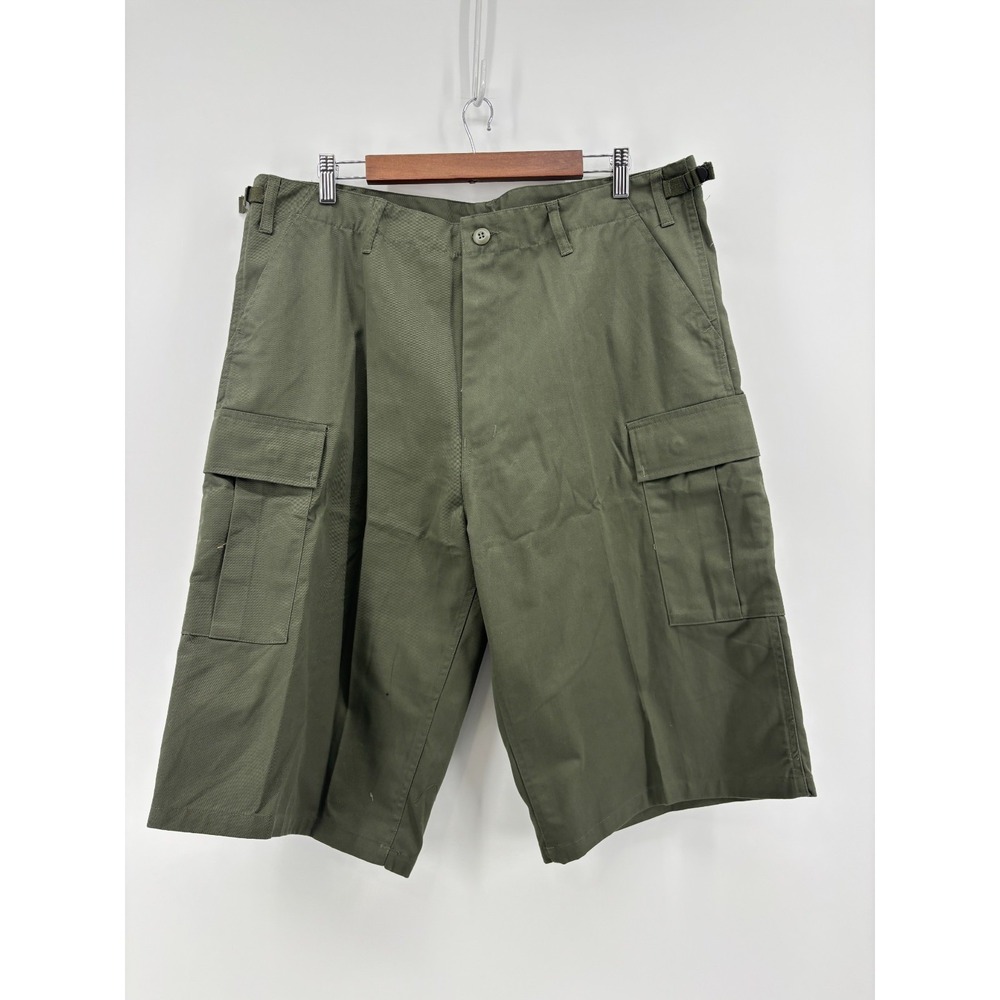Rothco BDU Combat Cargo Shorts Men's Green Utility Pockets Large New Ripstop